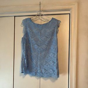 NWOT! New York & Co - Light Blue Lace Front Top - Medium